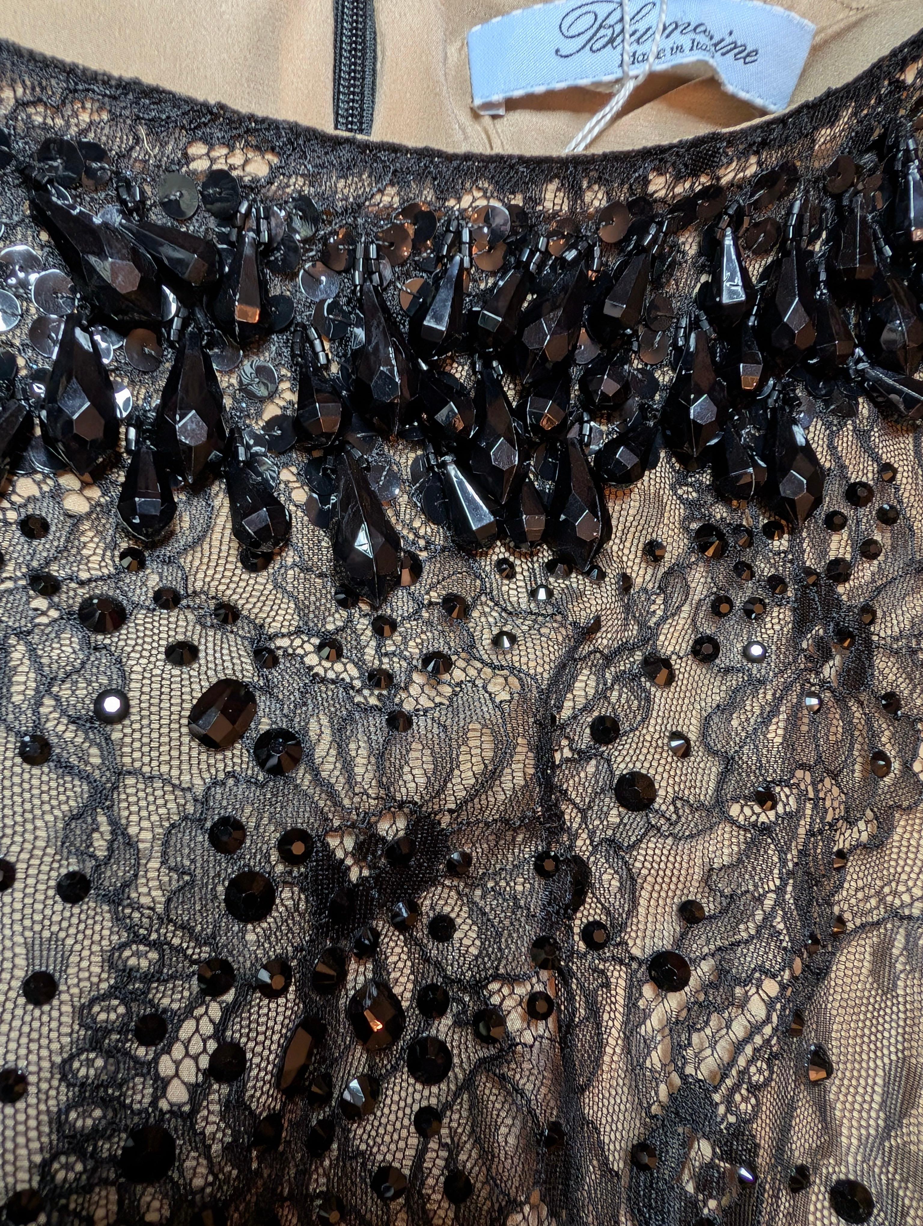 BLUMARINE vestido largo de encaje negro en venta 8