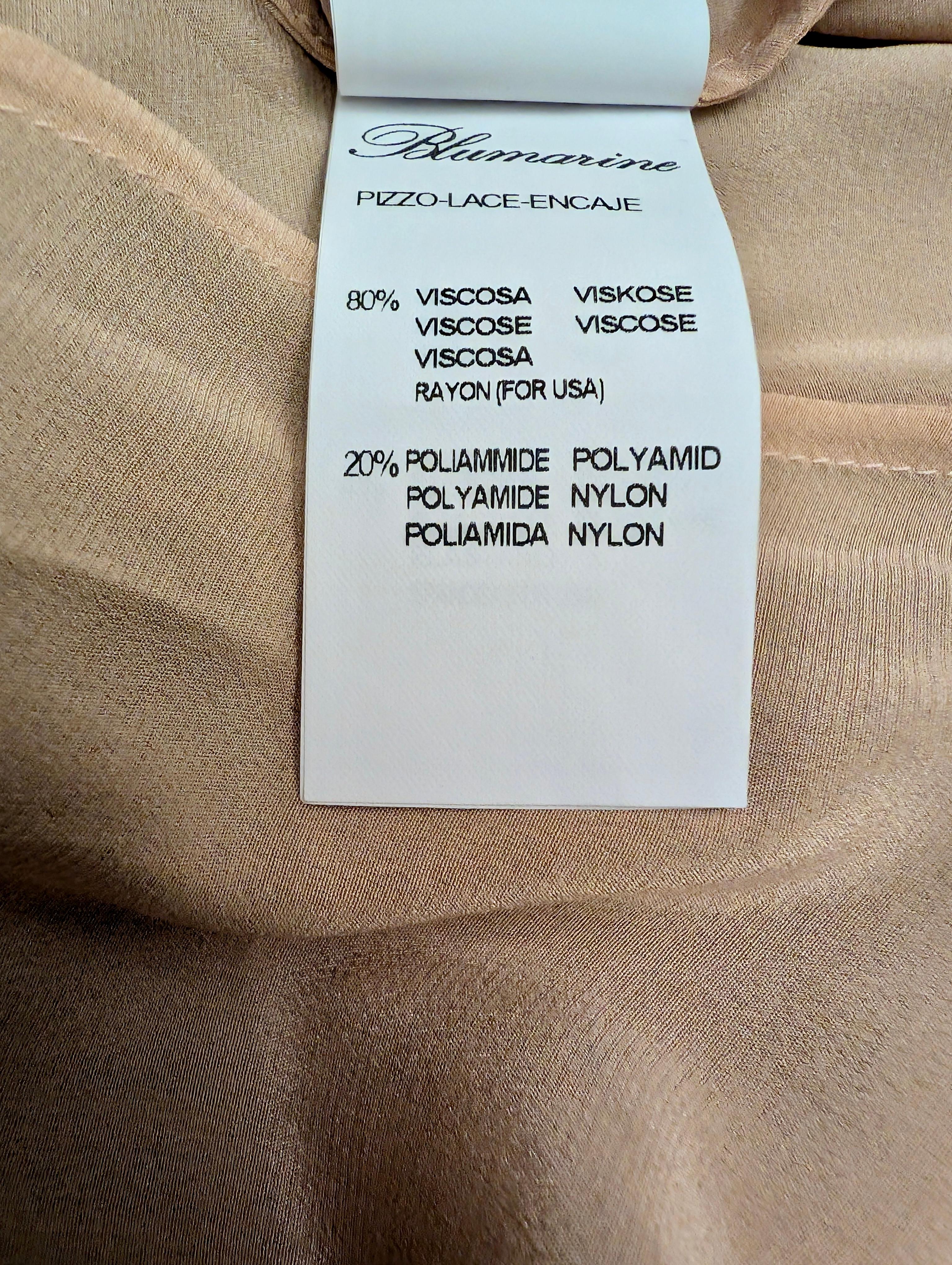 BLUMARINE vestido largo de encaje negro en venta 13