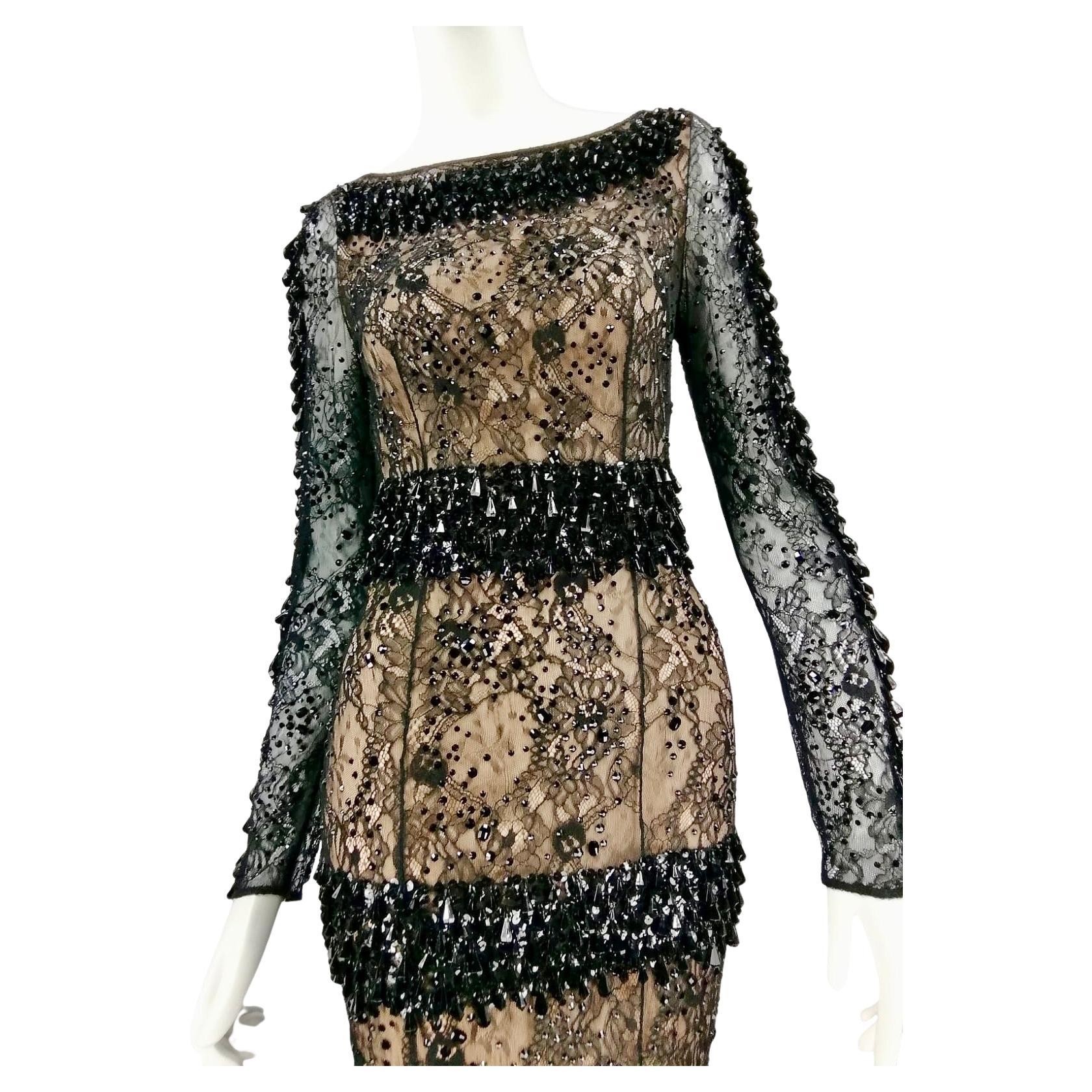 BLUMARINE vestido largo de encaje negro Negro en venta