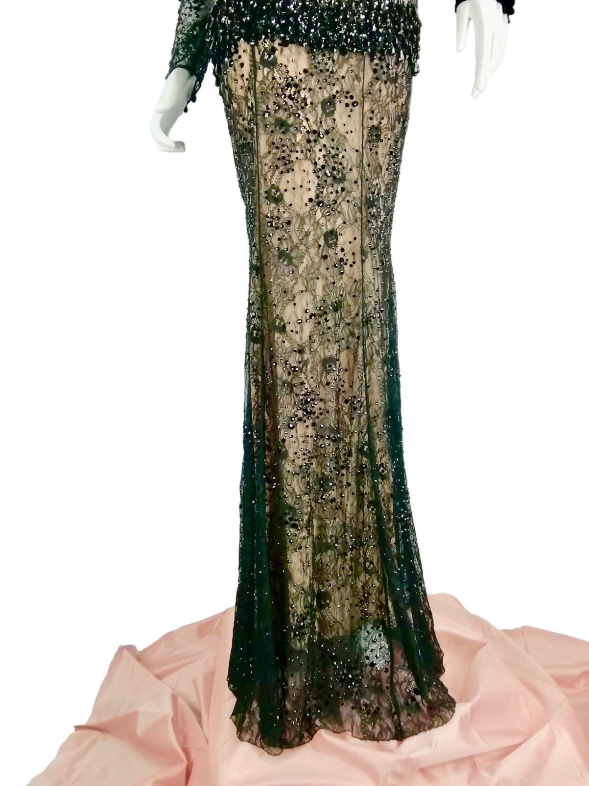 De las mujeres BLUMARINE vestido largo de encaje negro en venta