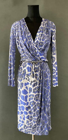 Blumarine Rusched Leopard Dress