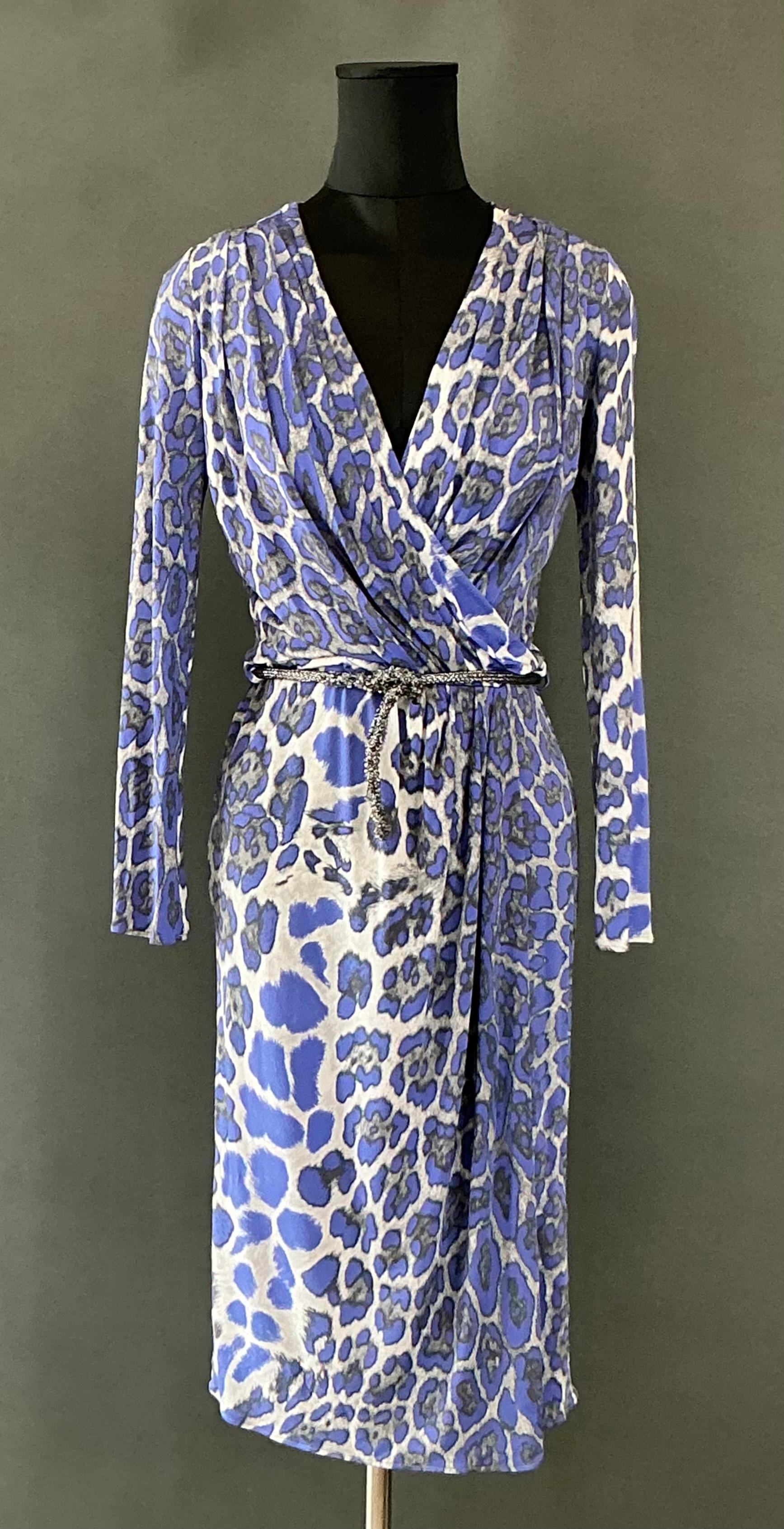 Women's or Men's Blumarine Rusched Leopard Dress For Sale