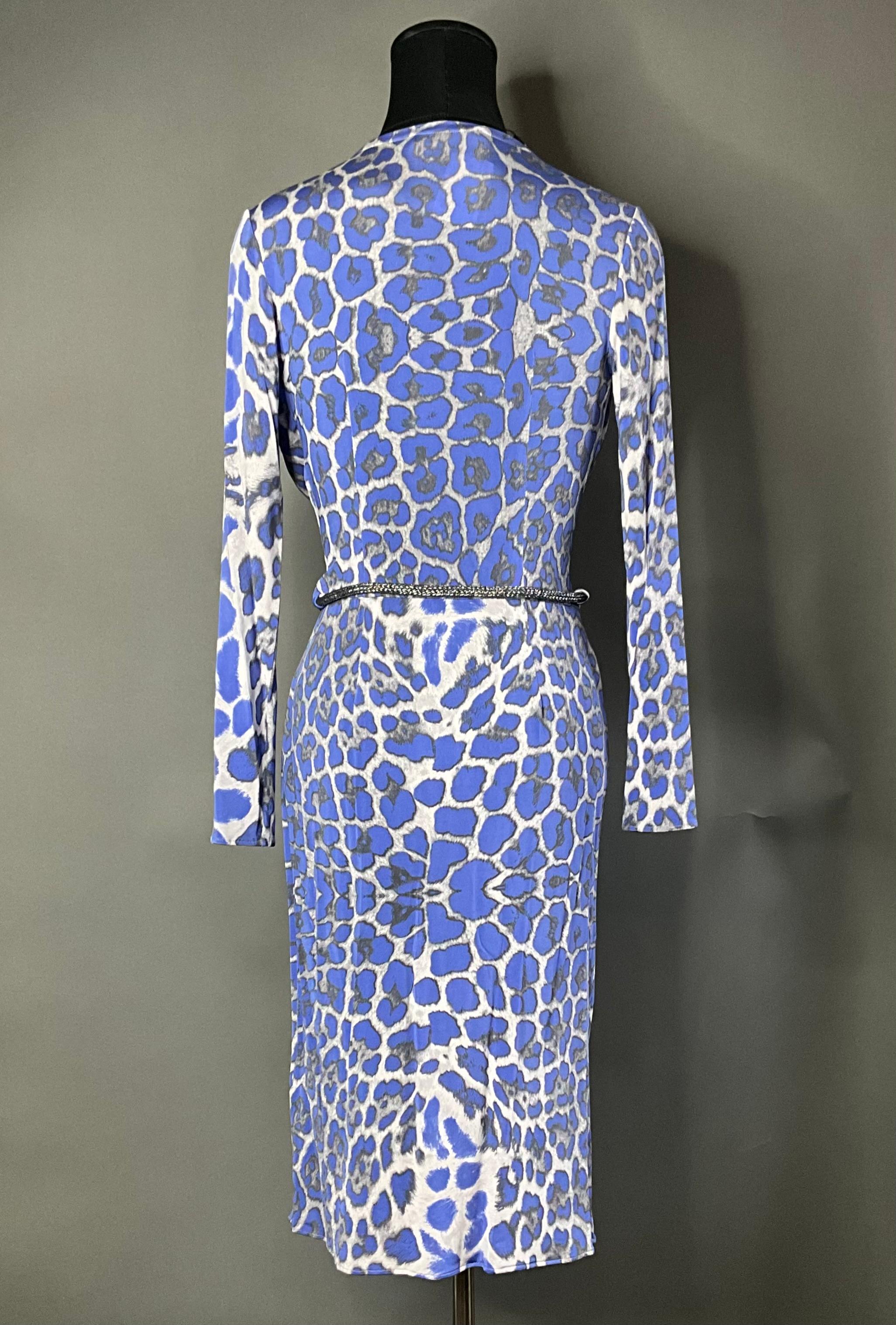 Blumarine Rusched Leopard Dress For Sale 4