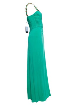 Blumarine, Maxi dress in turquoise