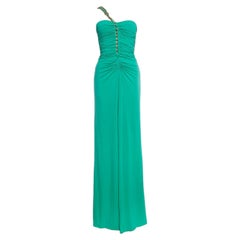 Blumarine, Maxi dress in turquoise