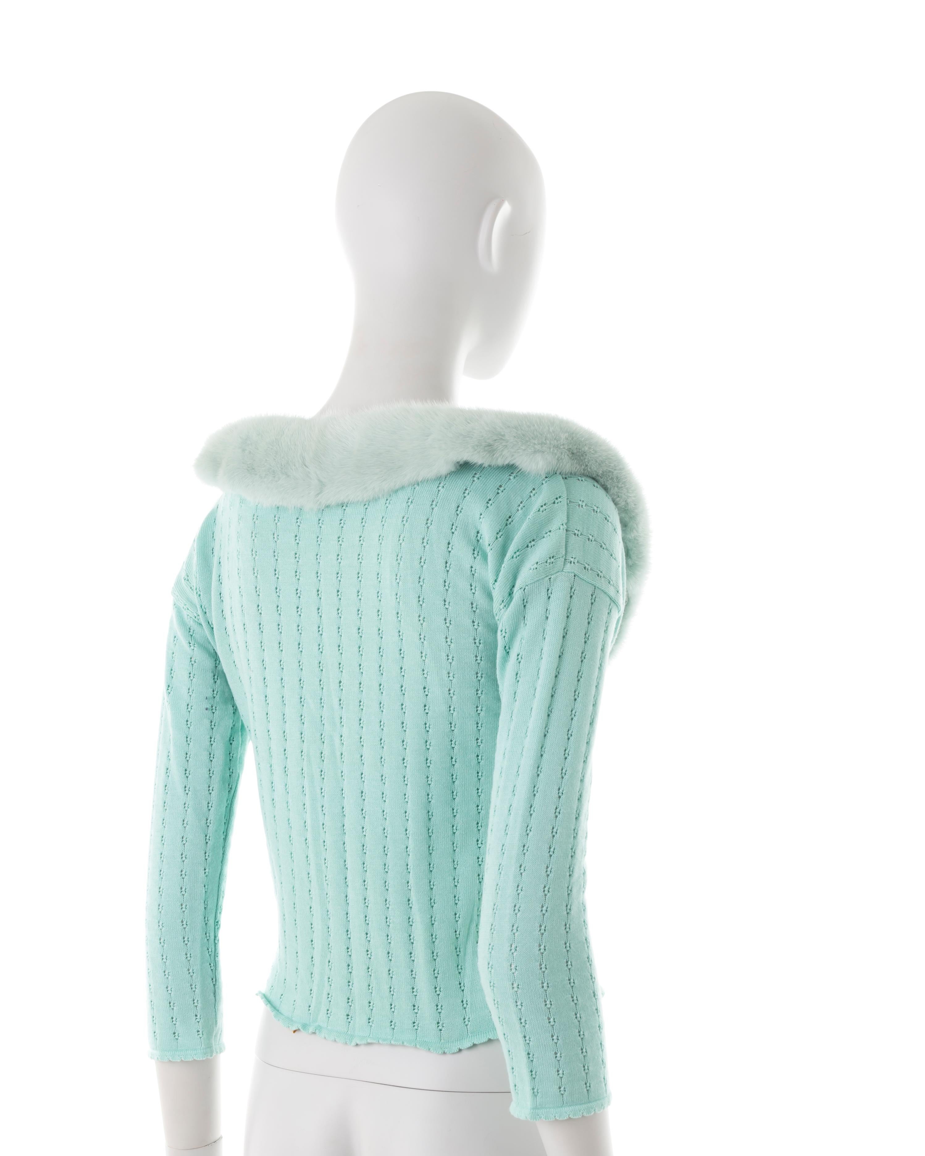 blumarine fur cardigan