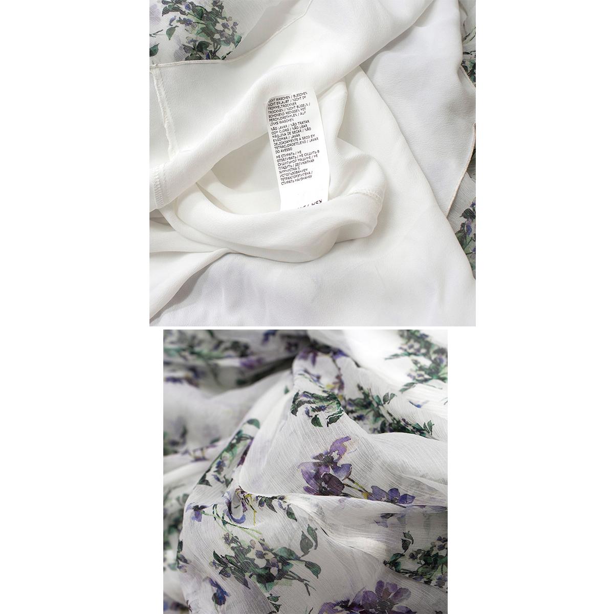 Blumarine off-the-shoulder floral silk-chiffon gown US 2 5