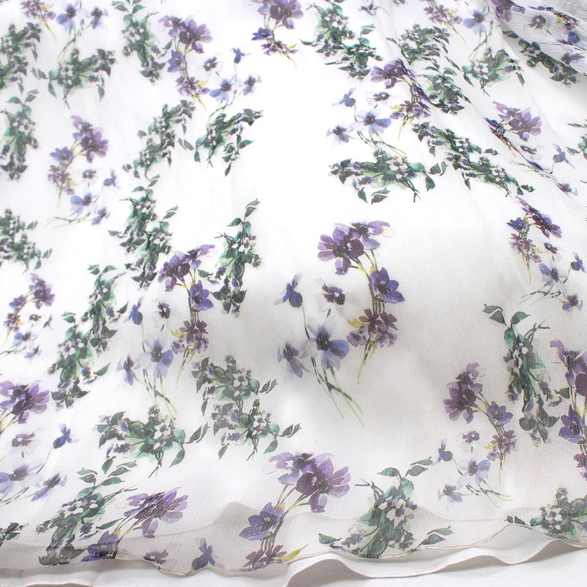 Blumarine off-the-shoulder floral silk-chiffon gown US 2 2