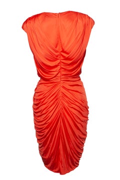 Blumarine, Orange draped dress