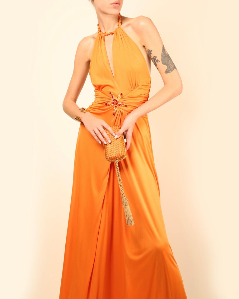 white christmas dresses Orange One Shoulder Satin Maxi Dress Pleated Formal Wedding Guest Asym main image 0