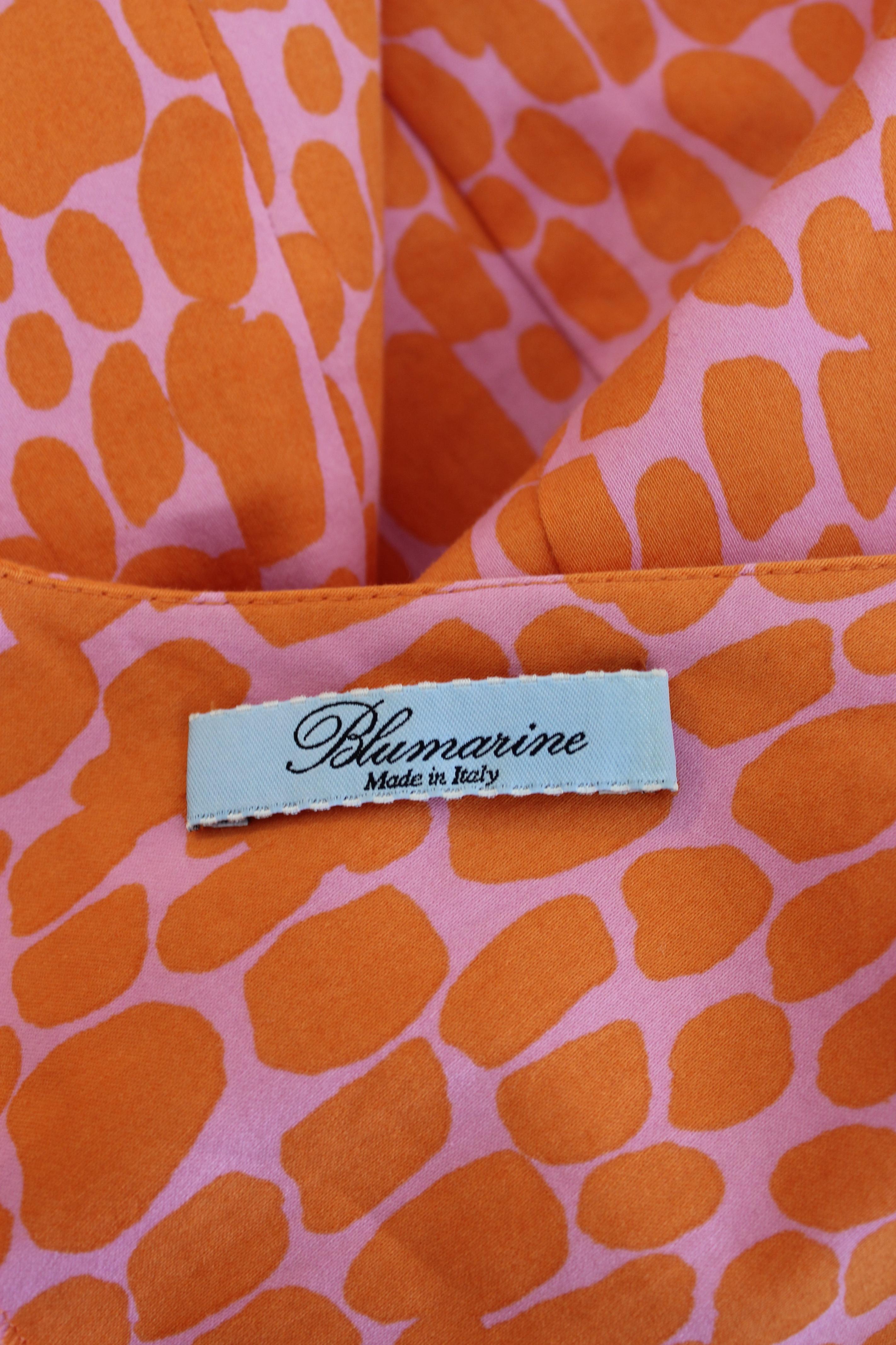 Blumarine Orange Spotted Sheath Dress 2