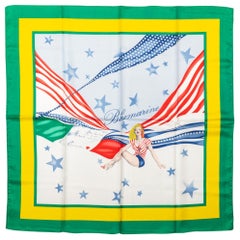 Blumarine Pin Up Flag Silk Scarf