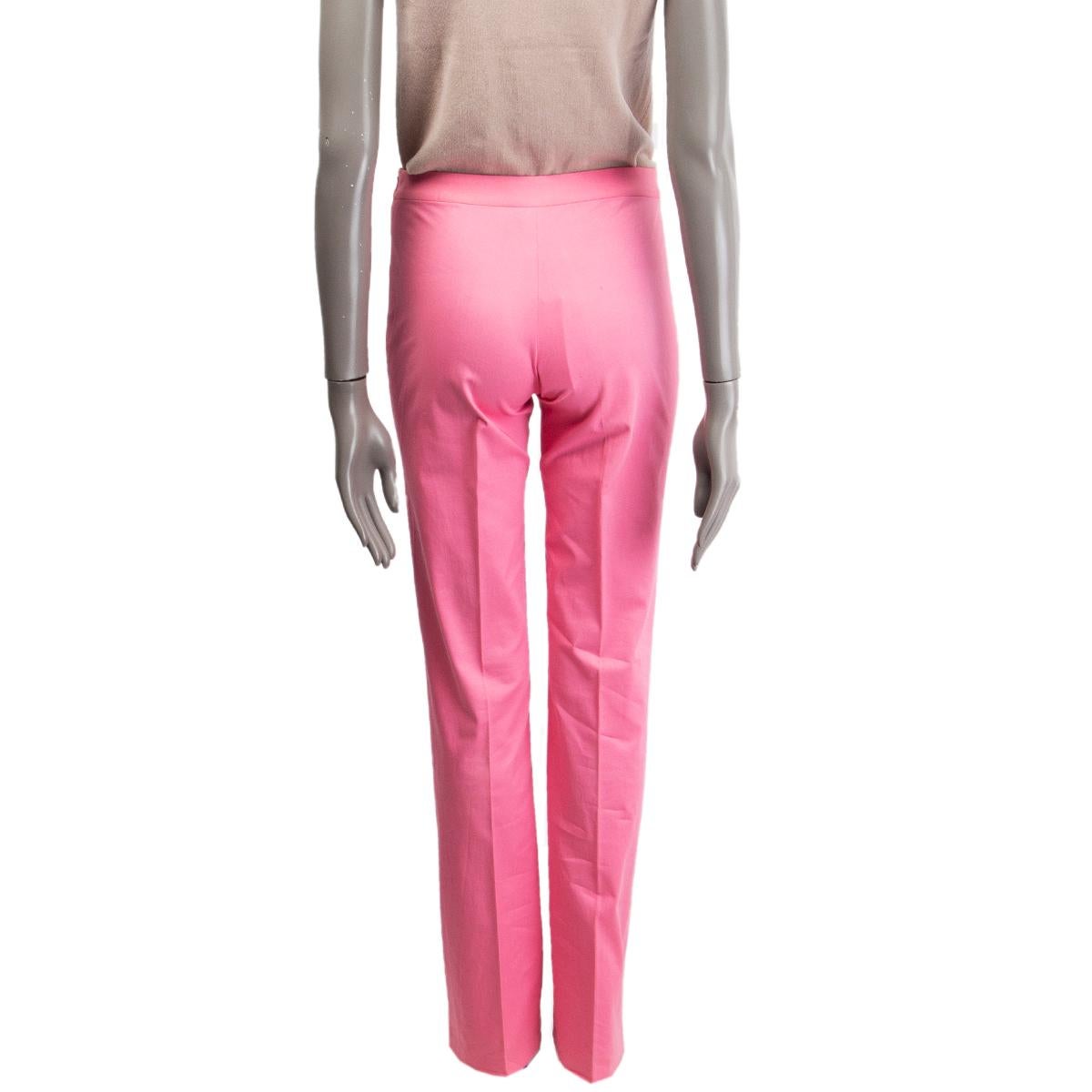 Pink BLUMARINE pink cotton STRAIGHT LEG Pants 40 S For Sale