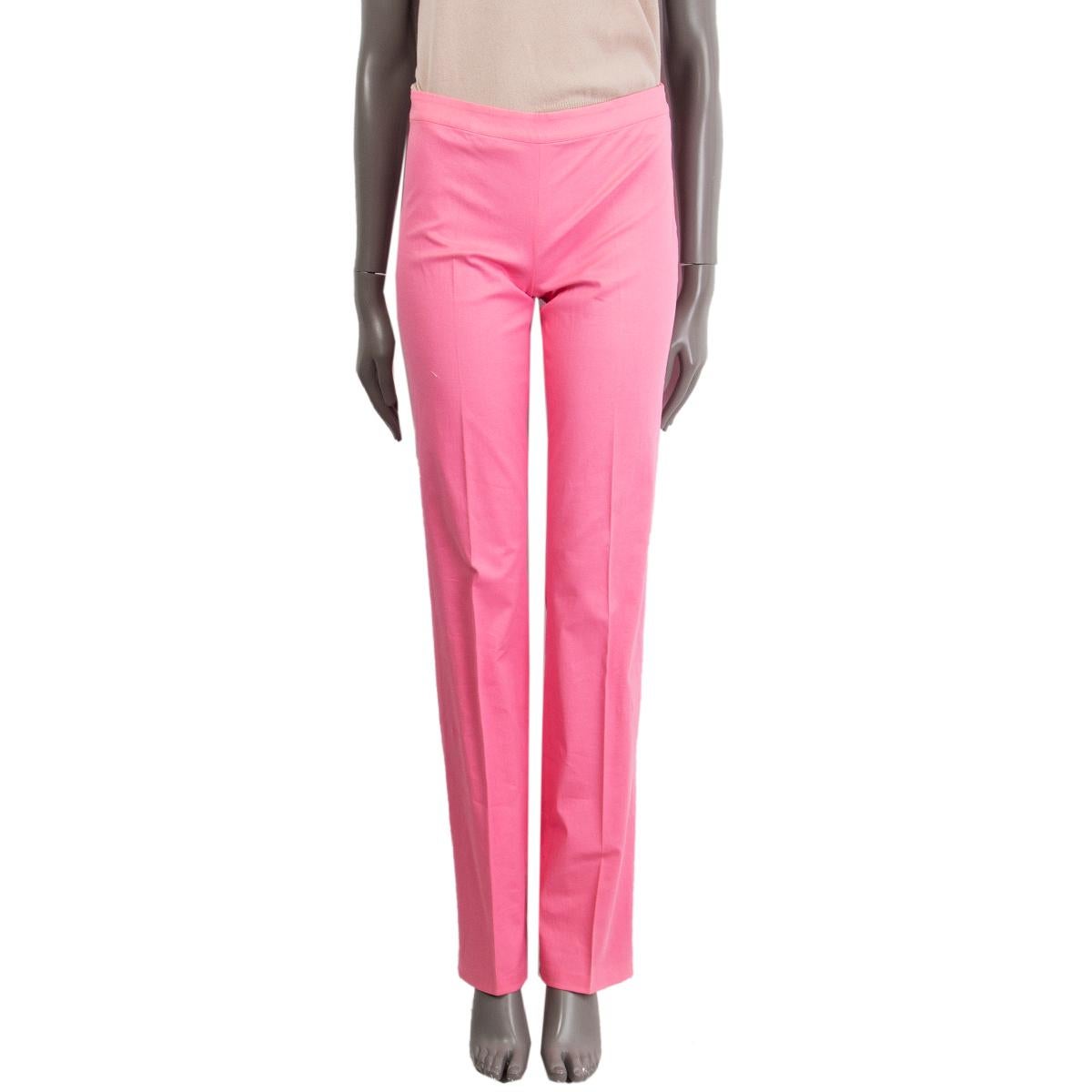 BLUMARINE pink cotton STRAIGHT LEG Pants 40 S For Sale