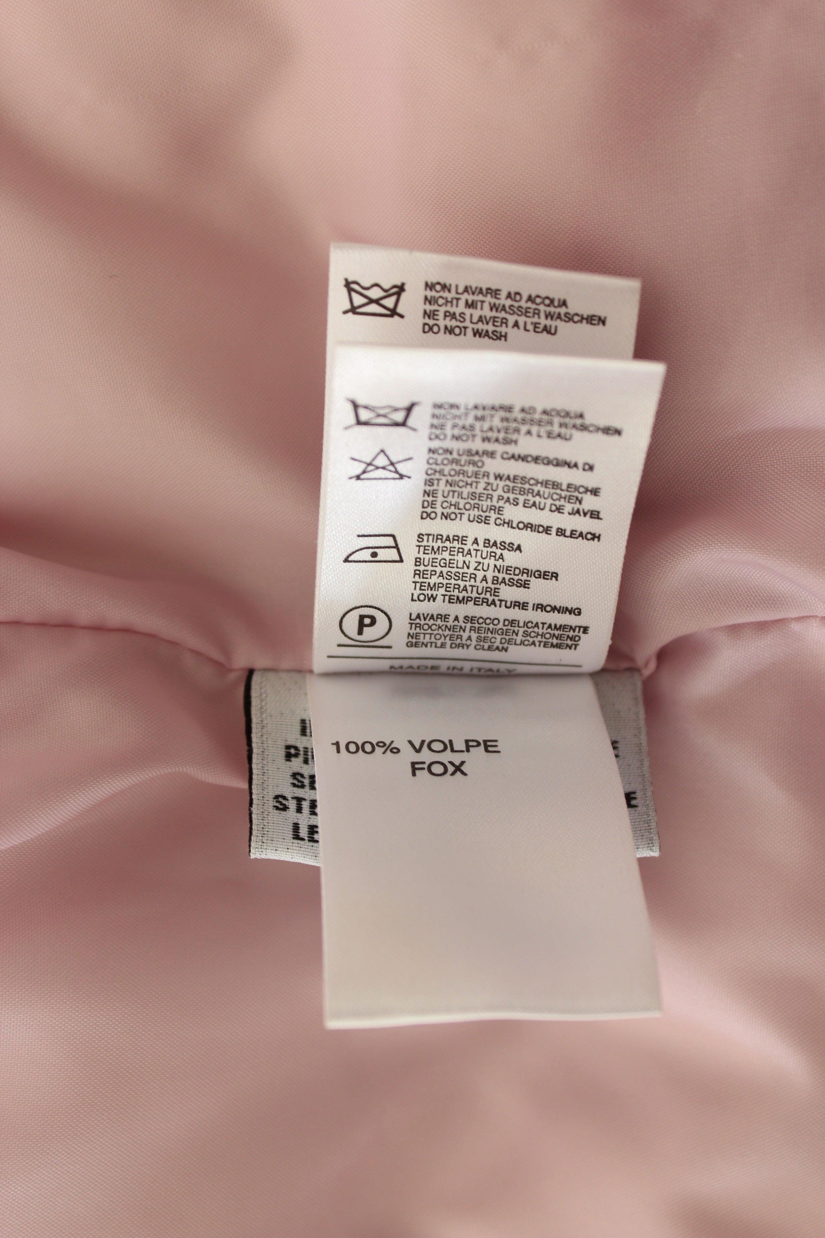 Blumarine Pink Fox Fur Goose Down Padded Jacket 2000s 4
