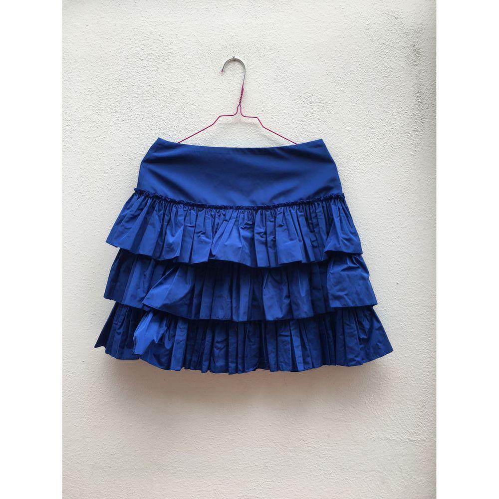 Blumarine Polyester Mini Skirt in Blue 1