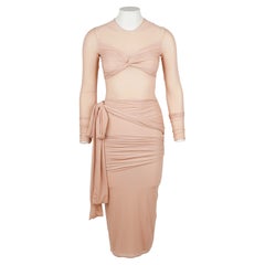 Abito da passerella in rete increspata Blumarine - Primavera/Estate 2024, con etichetta originale