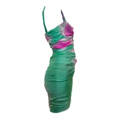 Blumarine S/S 2010 Tie Dye Swarovski mini dress with internal corset
