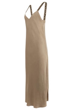 Blumarine Satin Champagne Slip Dress