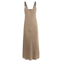 Blumarine Satin Champagne Slip Dress