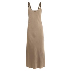 Blumarine Satin Champagne Slip Dress