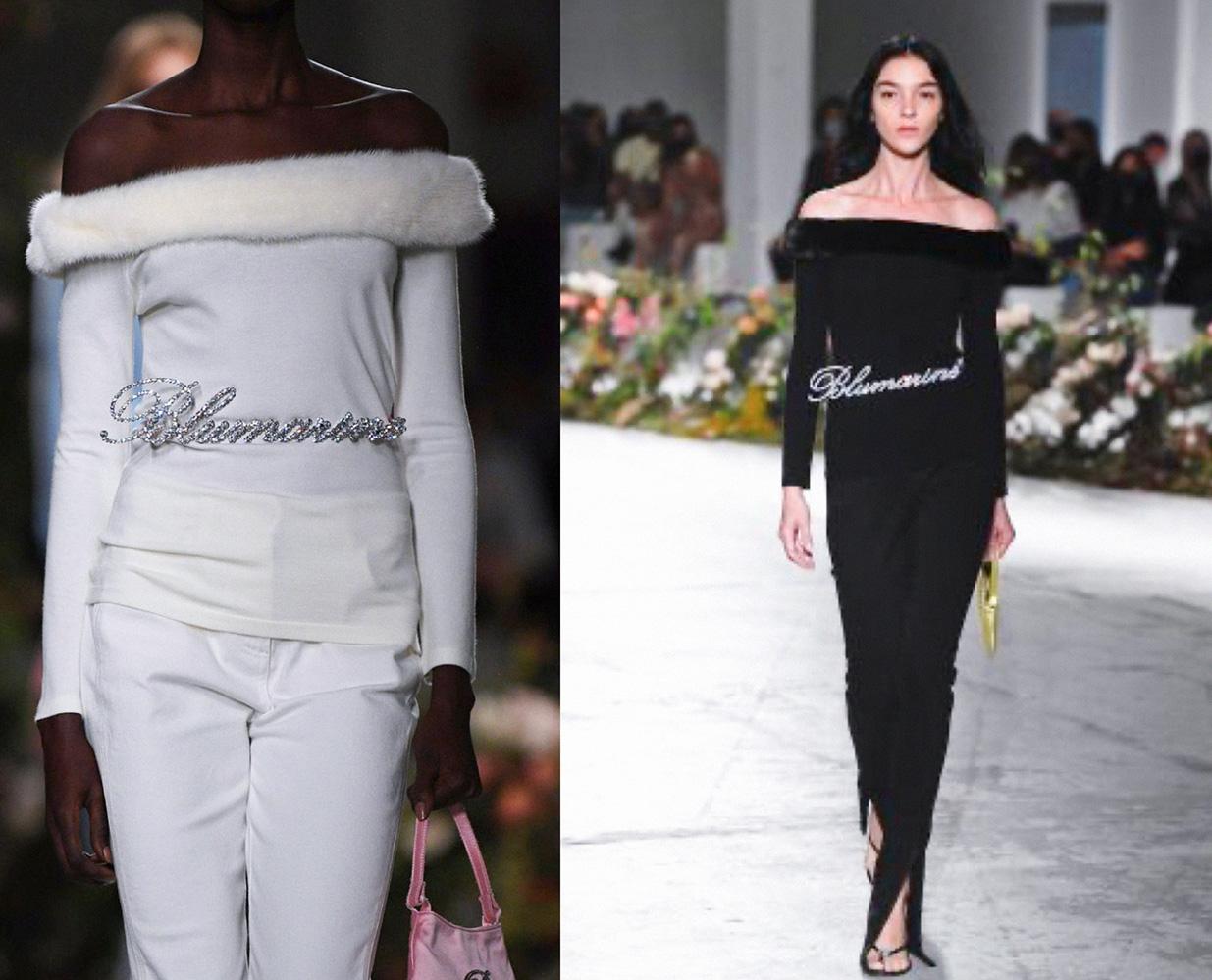 Women's Blumarine Showstopper Logo Belt Stunning Cystal Rhinestone  For Sale