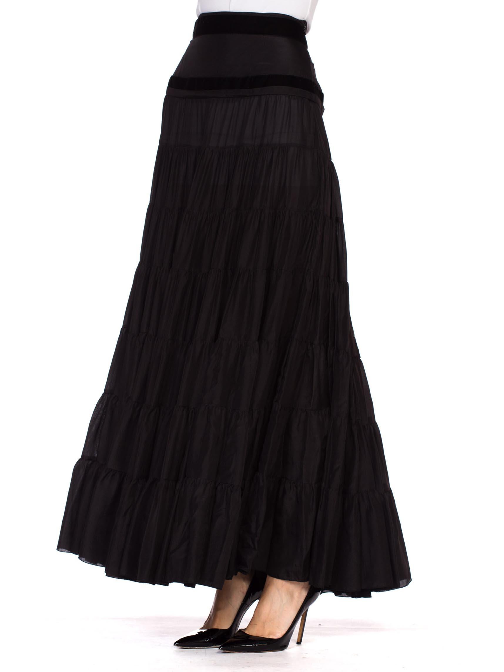 black broom skirt