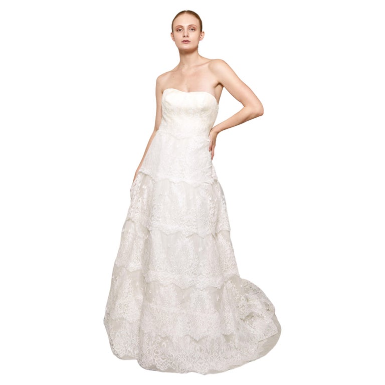 Lace Blumarine Wedding Dress Blumarine Sposa White Lace Ruffled Gown