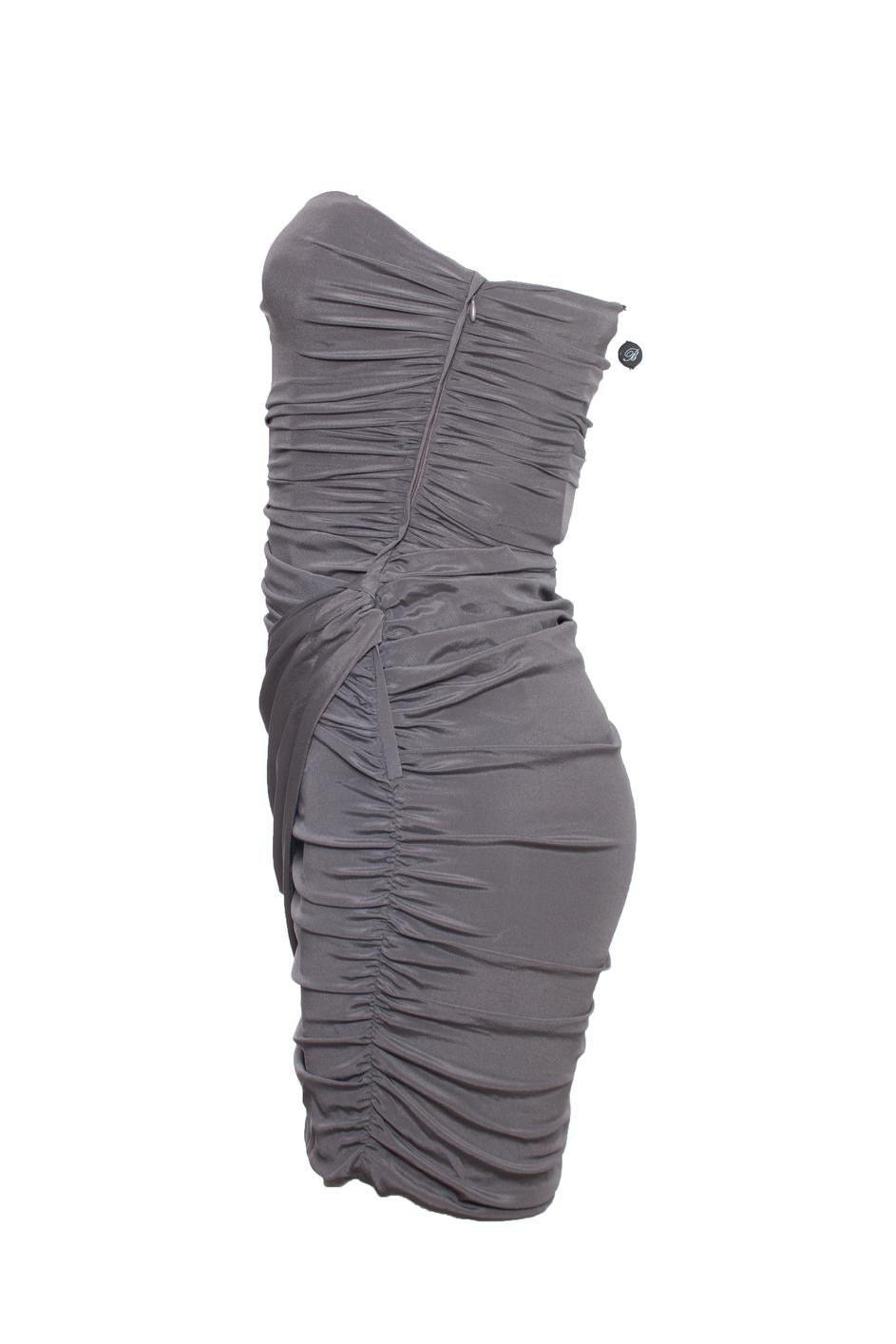 Women's Blumarine, Strapless draped dress For Sale