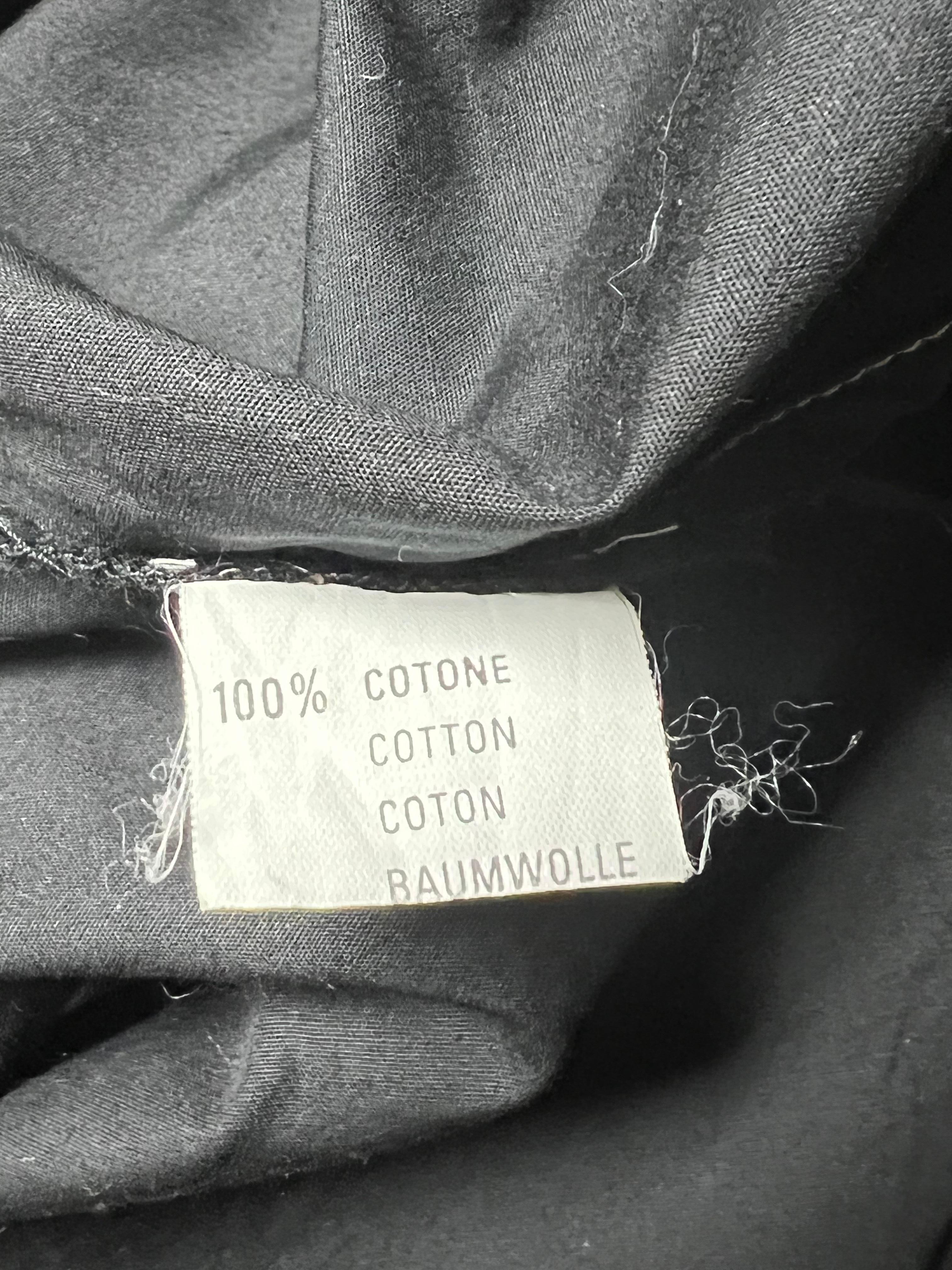 Blumarine UONO Black Cotton Button Down Shirt, Size XXL For Sale 5