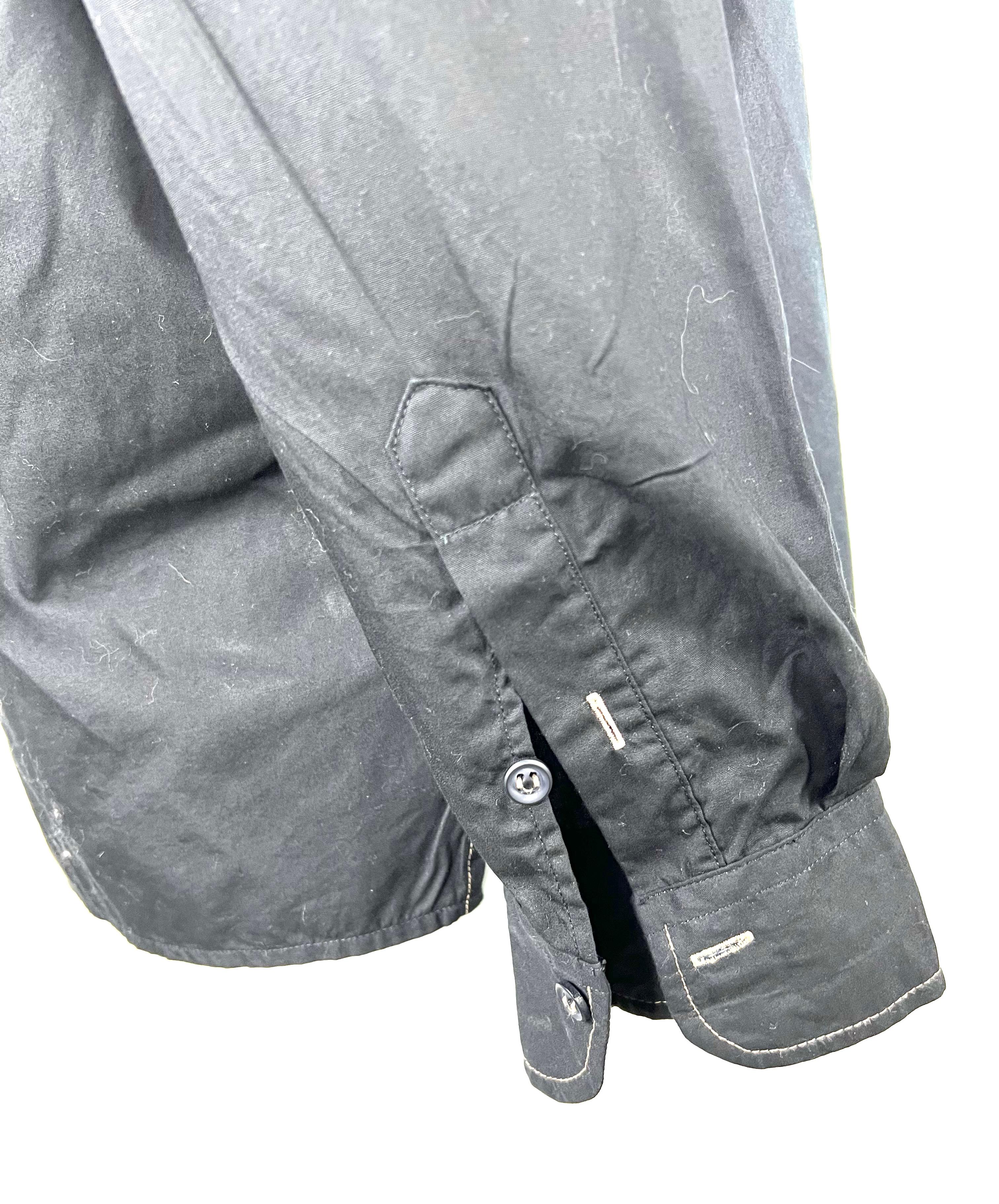 Blumarine UONO Schwarzes Baumwollhemd mit Knopfleiste, Größe XXL für Damen oder Herren im Angebot