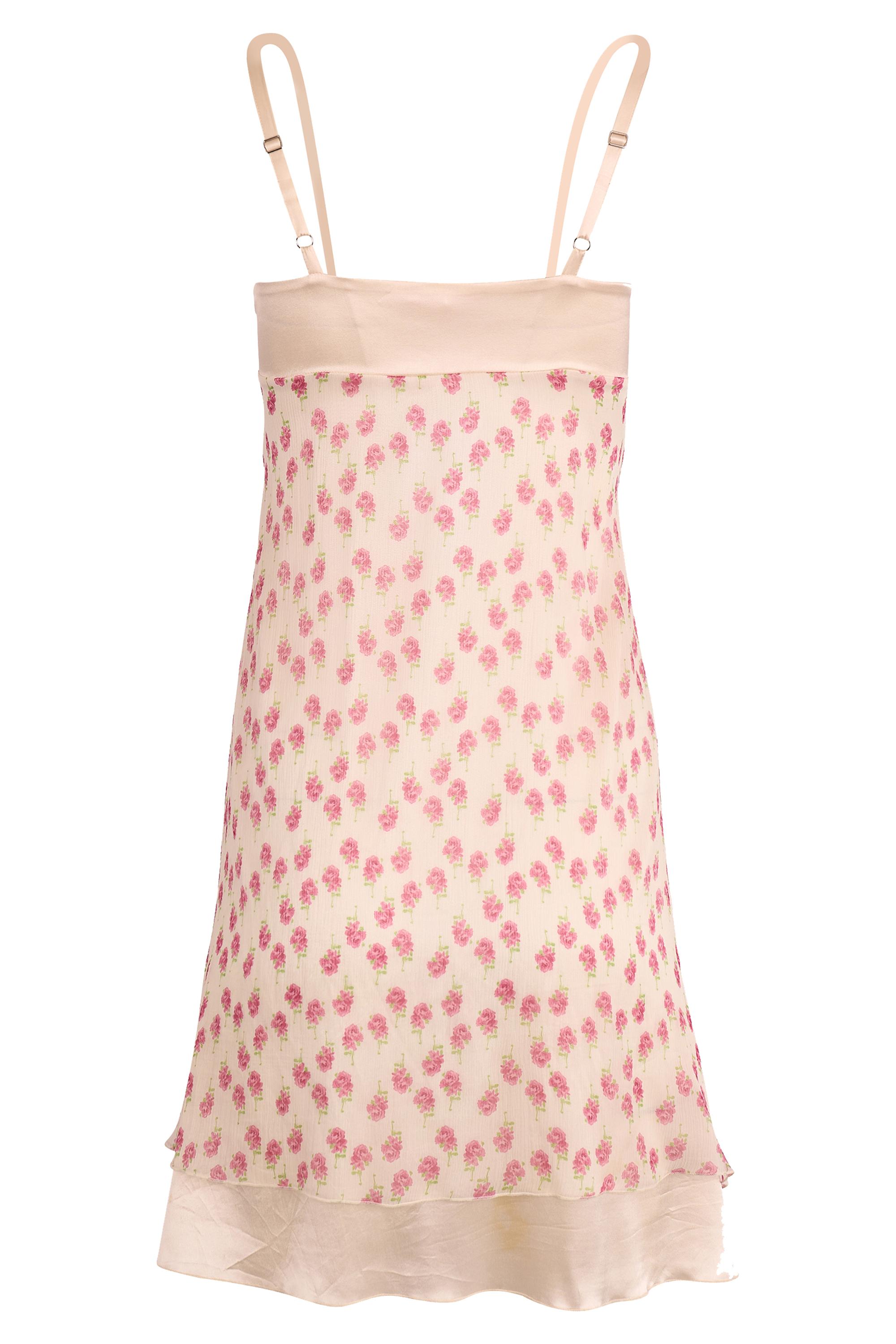 Blumarine Vintage Blugirl Mini robe romantique en soie florale Excellent état - En vente à London, GB