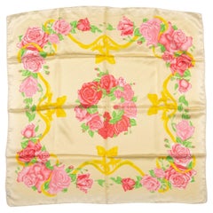 Blumarine Vintage Floral Silk Scarf
