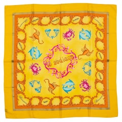 Blumarine Vintage Zodiac Silk Scarf