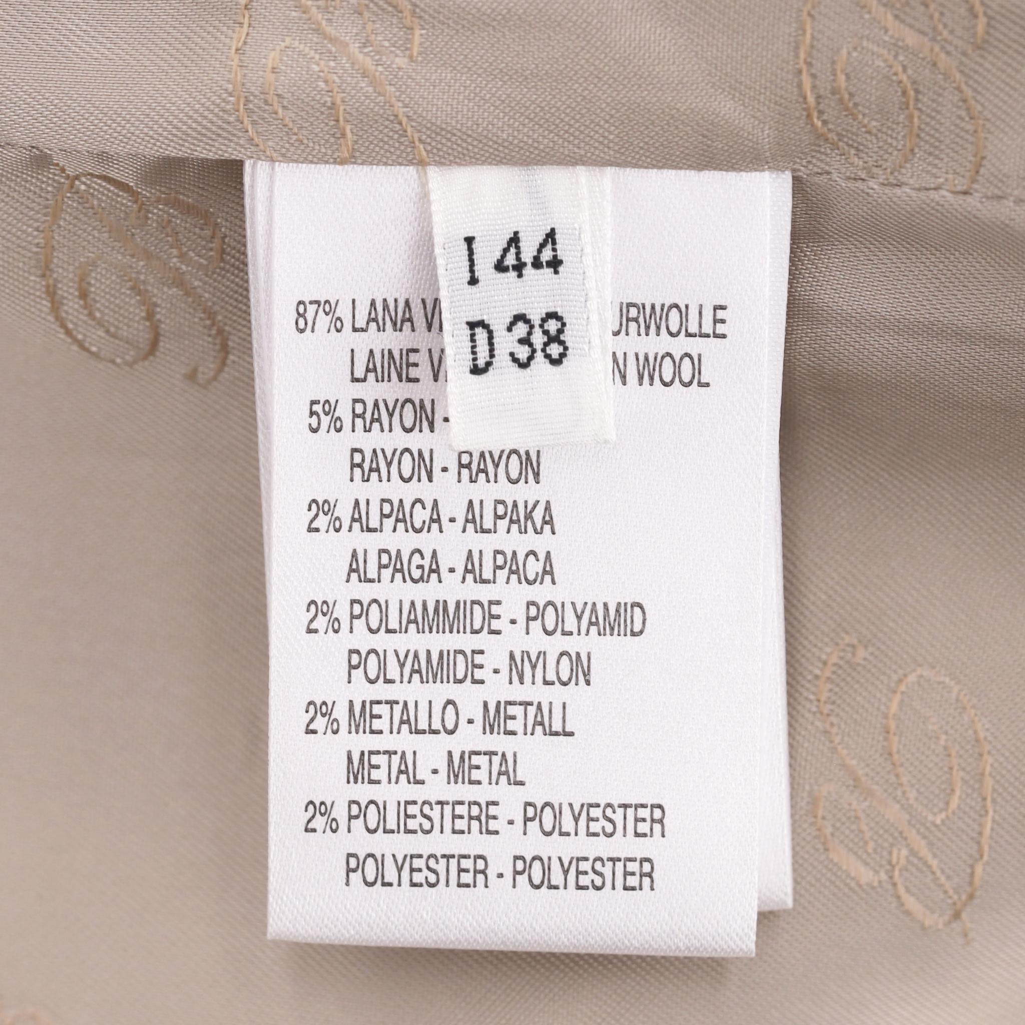 Blumarine Manteau en laine vierge et alpaga avec bordure en tweed en vente 3