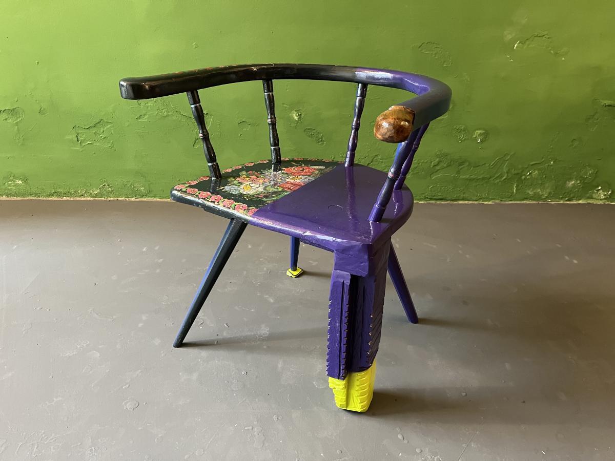 Postmoderne Fauteuil Blumenglück de Markus Friedrich Staab en vente