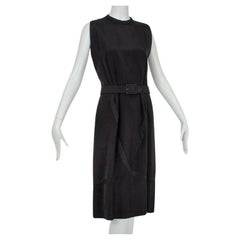Blums-Vogue Sleeveless Black Silk X Sheath, Couture Quality – M-L, 1950s