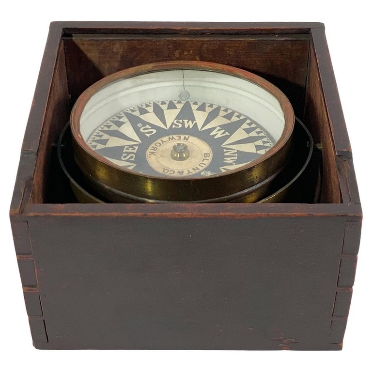 Compass In A Box - 64 For Sale on 1stDibs  antique compass in wooden box,  compass in a wooden box, antique nautical compass with box