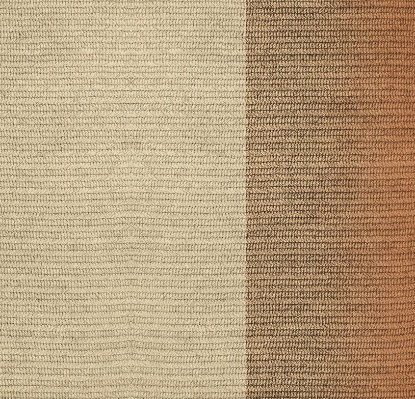 Philippine 'Blur' Rug in Abaca, Colour 'Mahogany' by Claire Vos for Musett Design For Sale