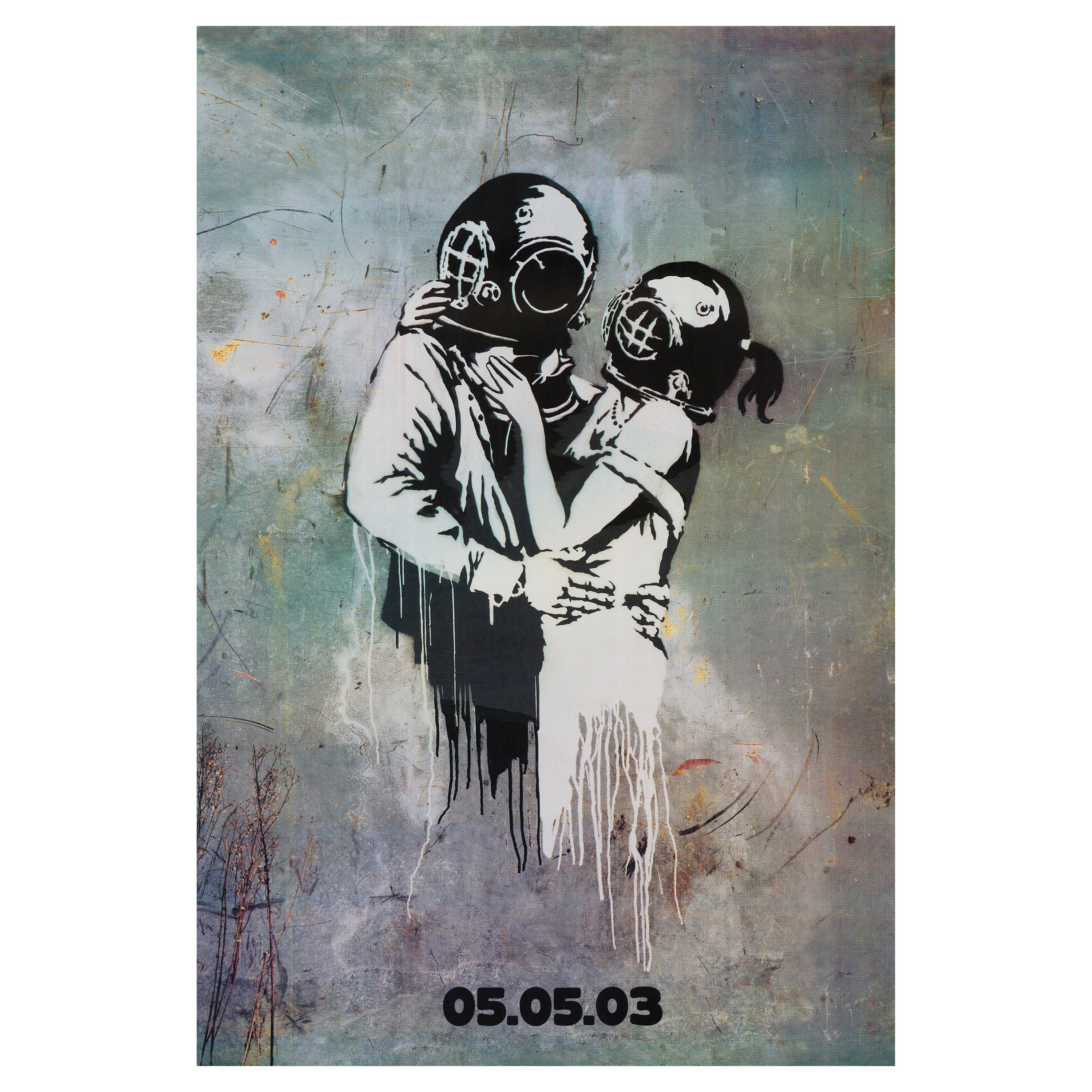 Blur 
Think Tank
 Original Bus Stop Promotional Poster by Banksy, British, 2003