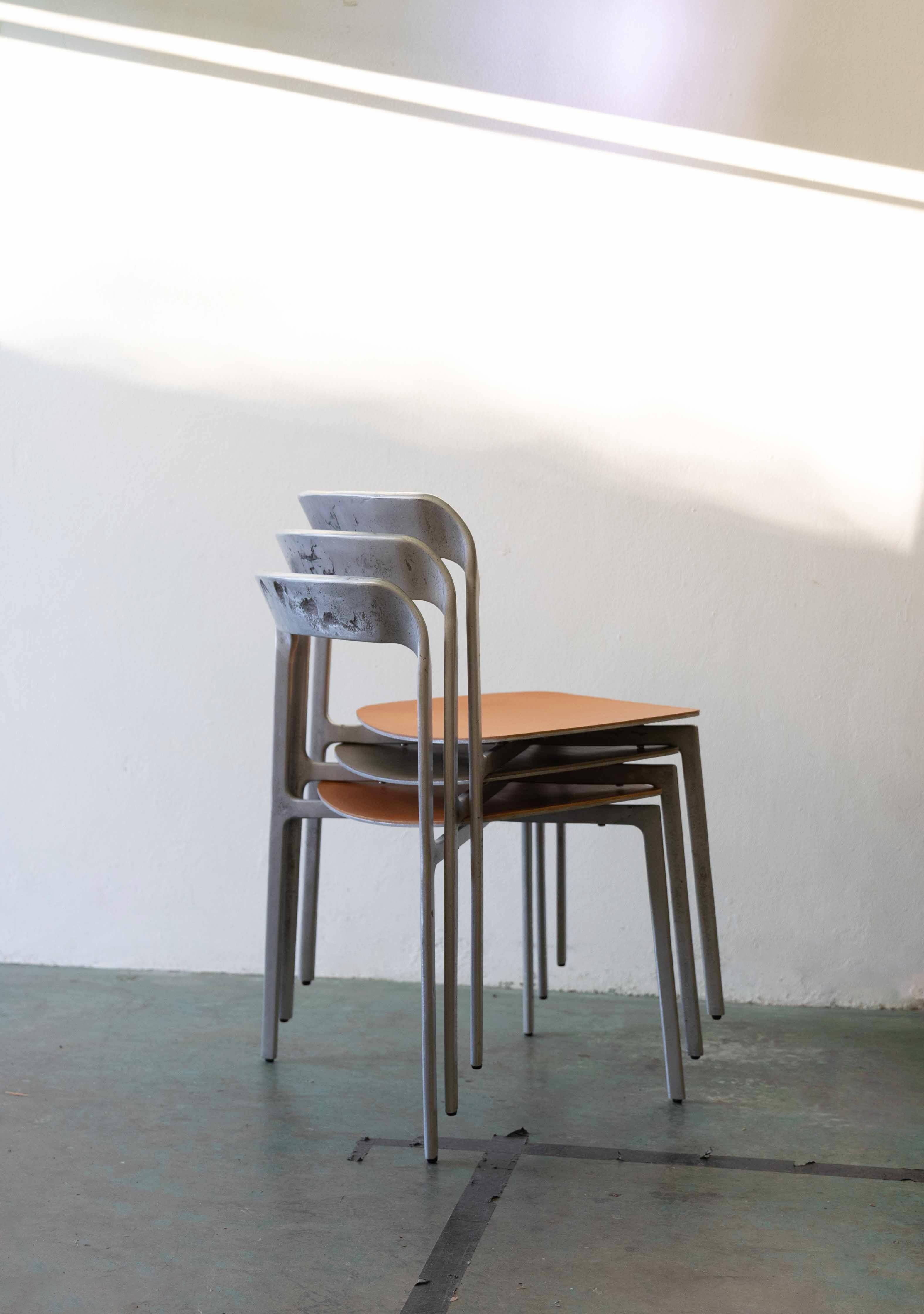 Aluminum Blurb Studio Chair by Tom Fereday For Sale
