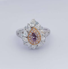 Blush Aurora - Natural Fancy Intense Puplish Pink GIA Certified Diamond Jewelry