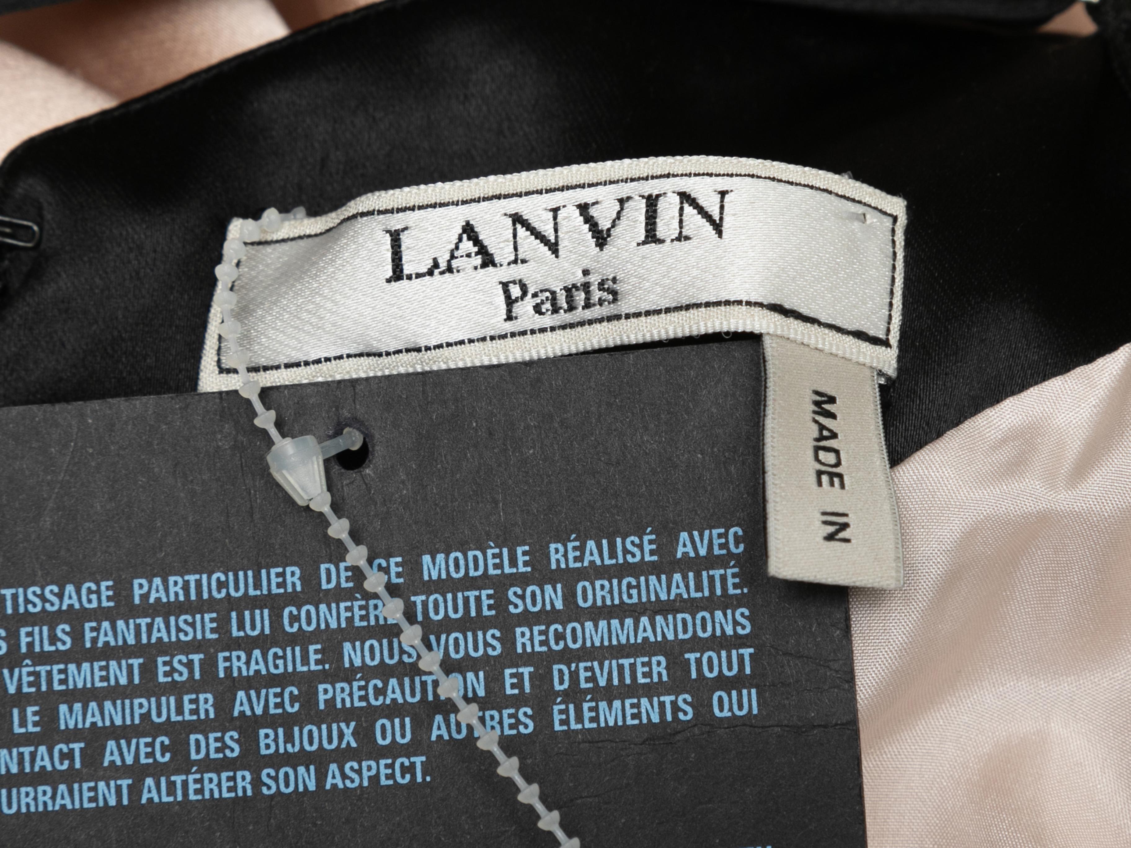 Women's Blush & Black Lanvin Sleeveless Slip Dress Size FR 42 For Sale