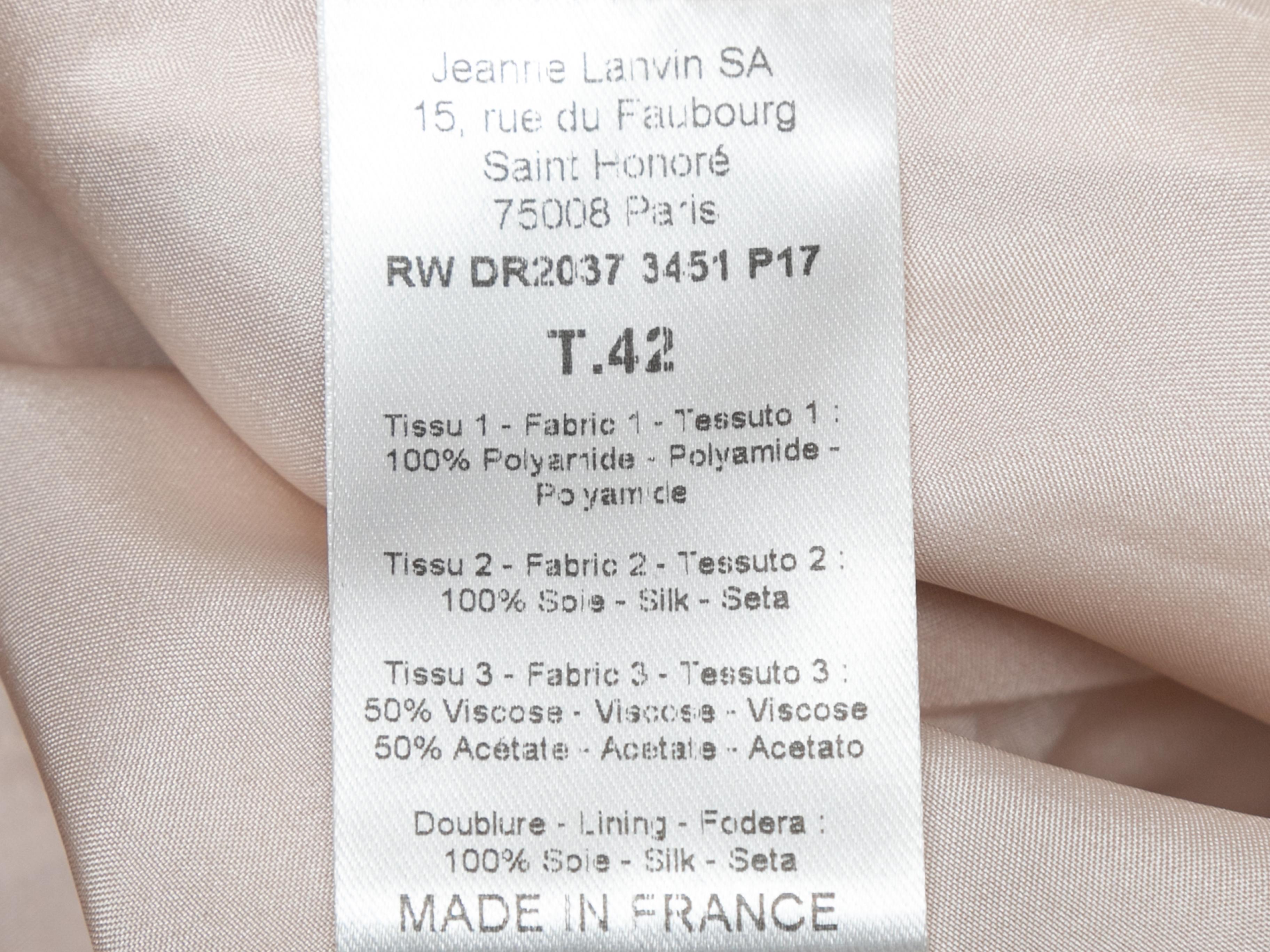 Blush & Black Lanvin Sleeveless Slip Dress Size FR 42 For Sale 1