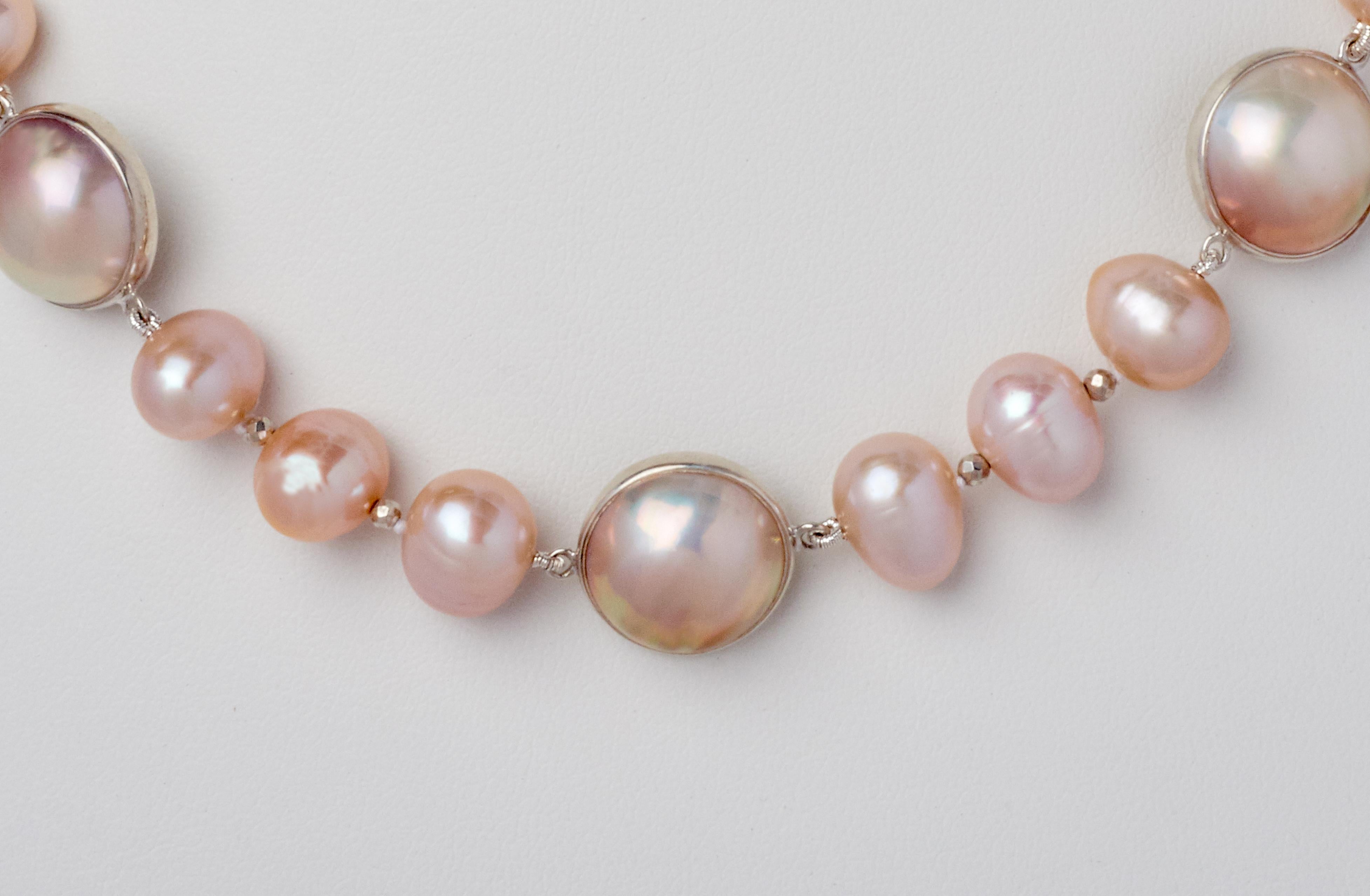 button pearl necklace