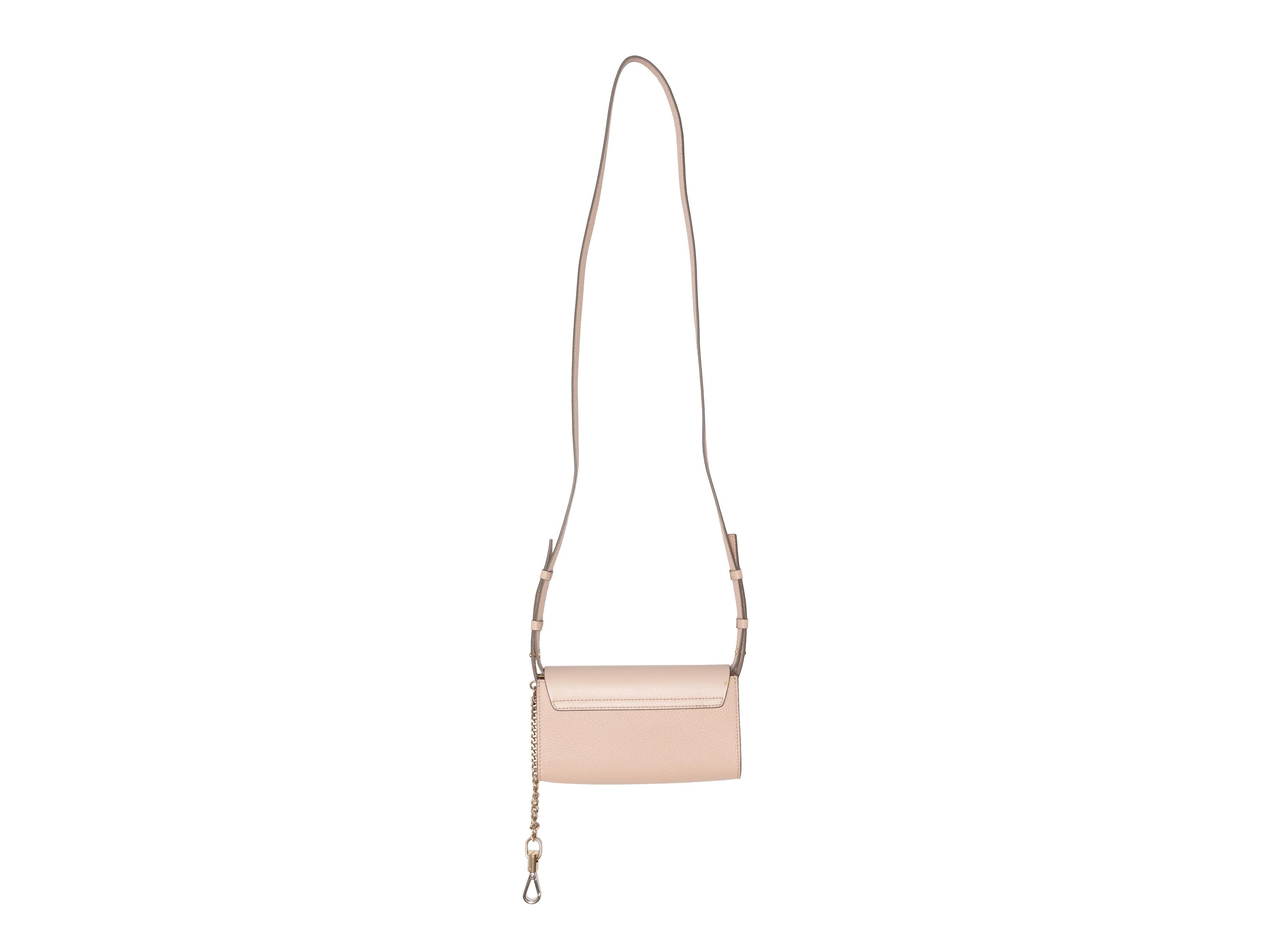 Blush Chloe Small Leather Crossbody Bag In Excellent Condition In New York, NY