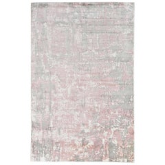 Blush, Contemporary Abstract Loom Knotted Area Rug, Petal