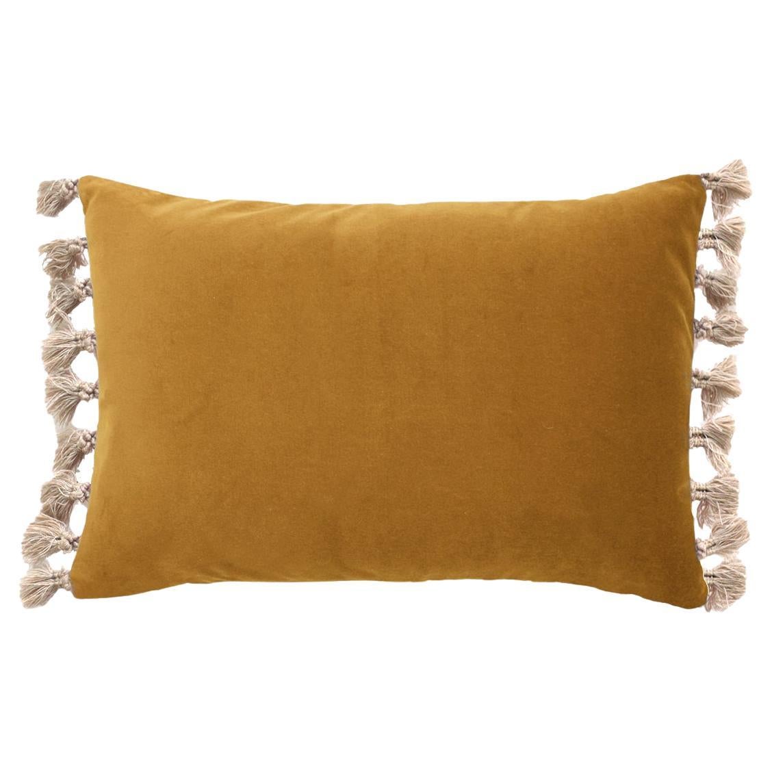 Cuscino decorativo fatto a mano in velluto Blush Curry Deluxe