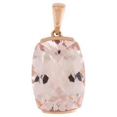 14K 8.86ct Morganite Pendentif - Elegant & Timeless Gemstone Statement Piece