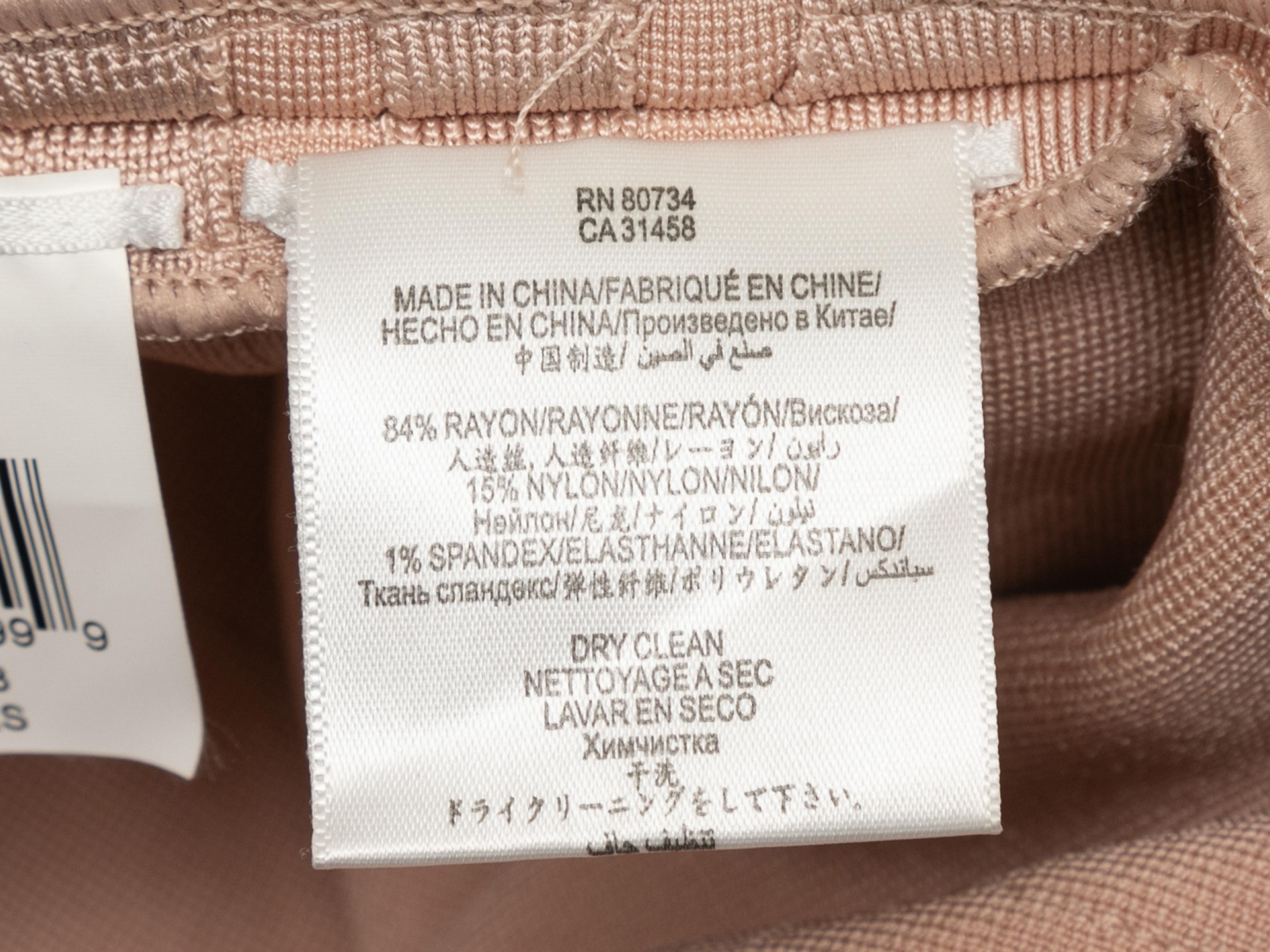Blush Herve Leger Vestito svasato senza spalline taglia US XXS In condizioni buone a New York, NY